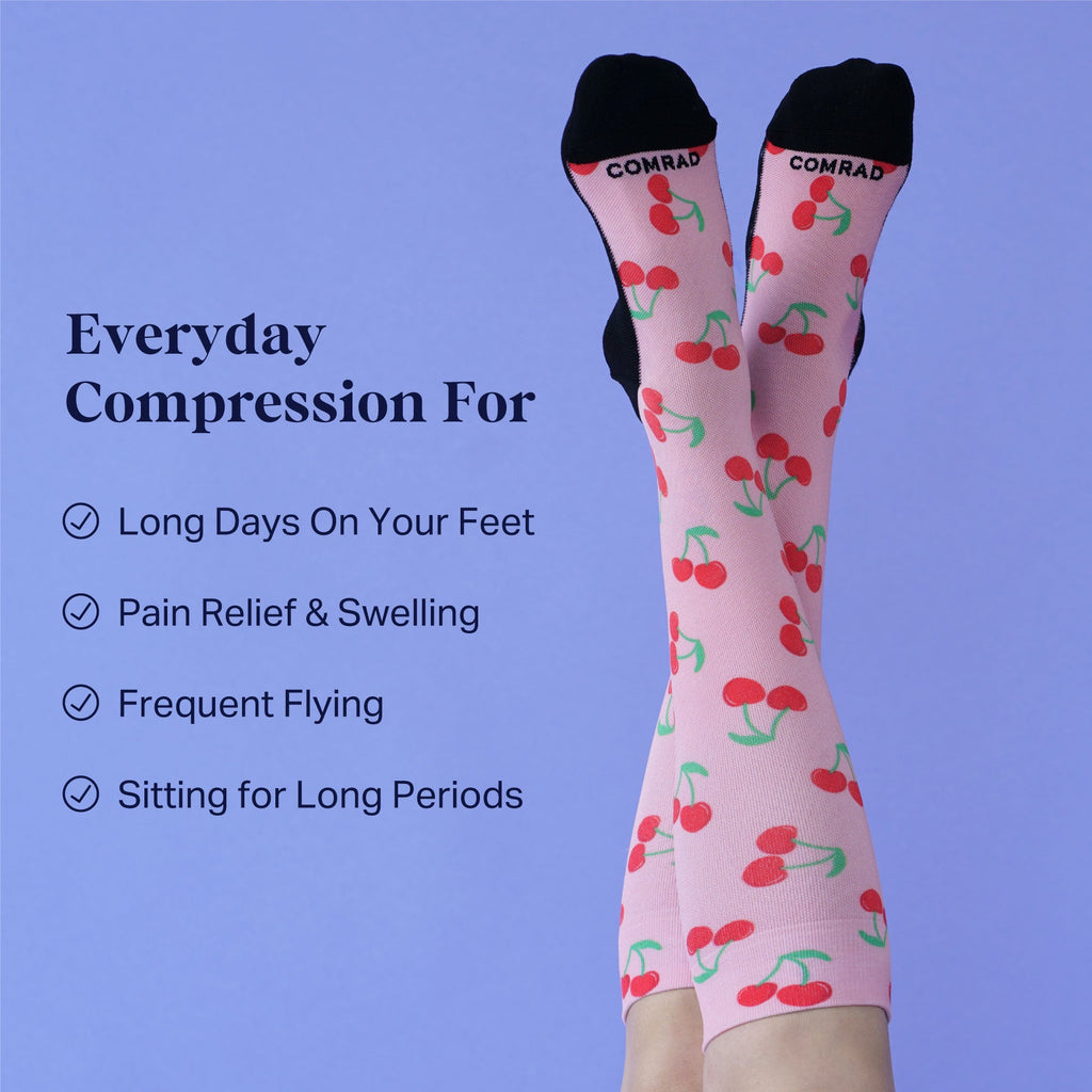 Cute Compression Socks – Cherry