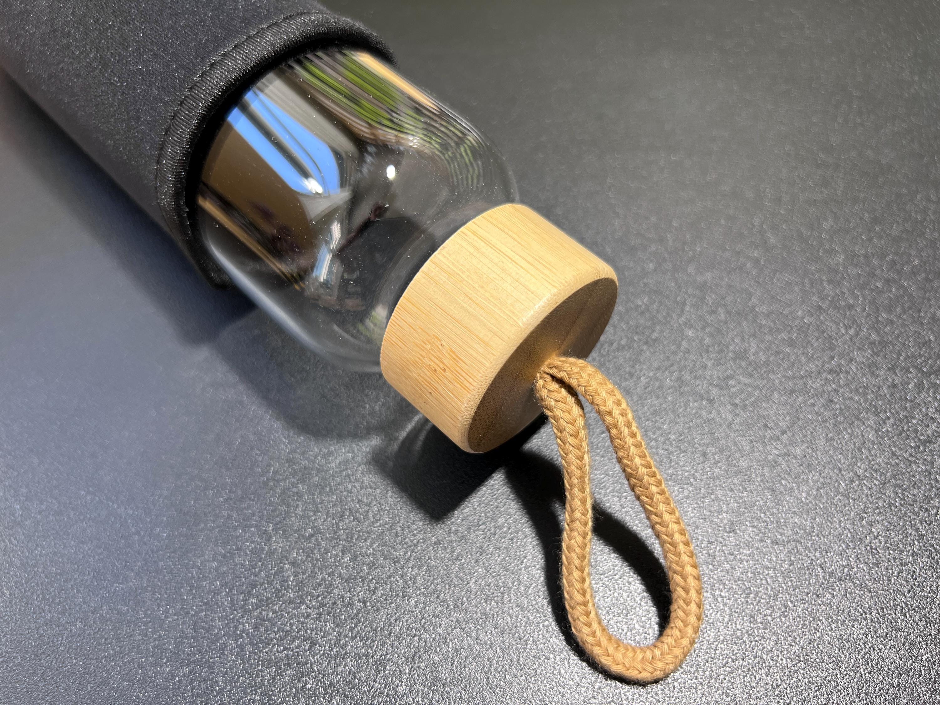 Crystal Infused Glass Water Bottle (Interchangeable Base) Gemstone Infuser