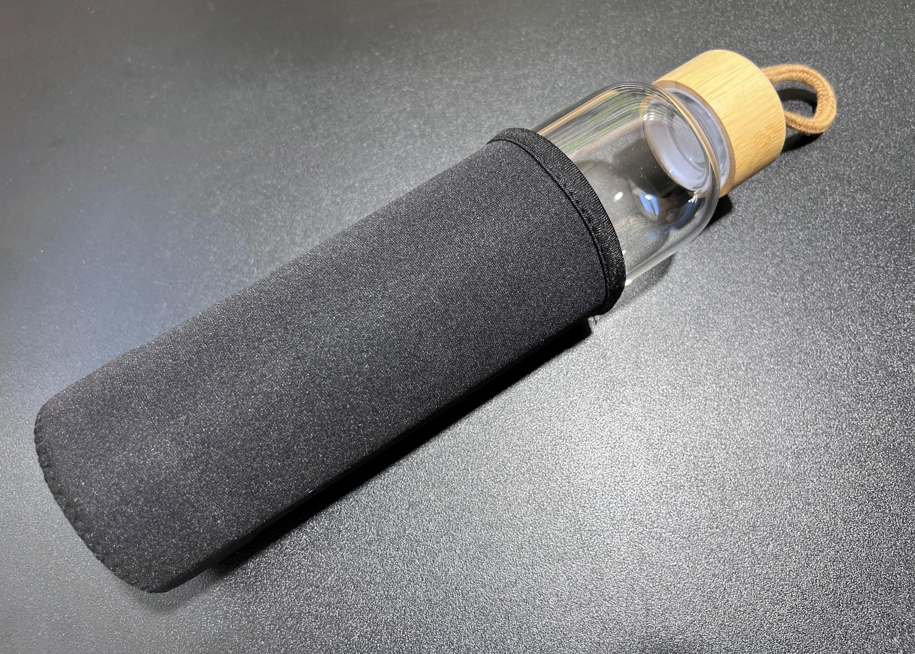 Crystal Infused Glass Water Bottle (Interchangeable Base) Gemstone Infuser